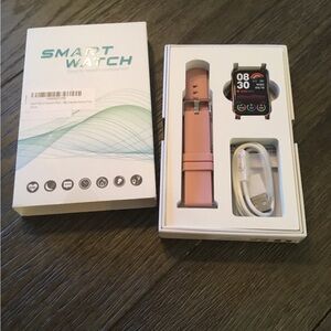 Smartwatch with Peach Band